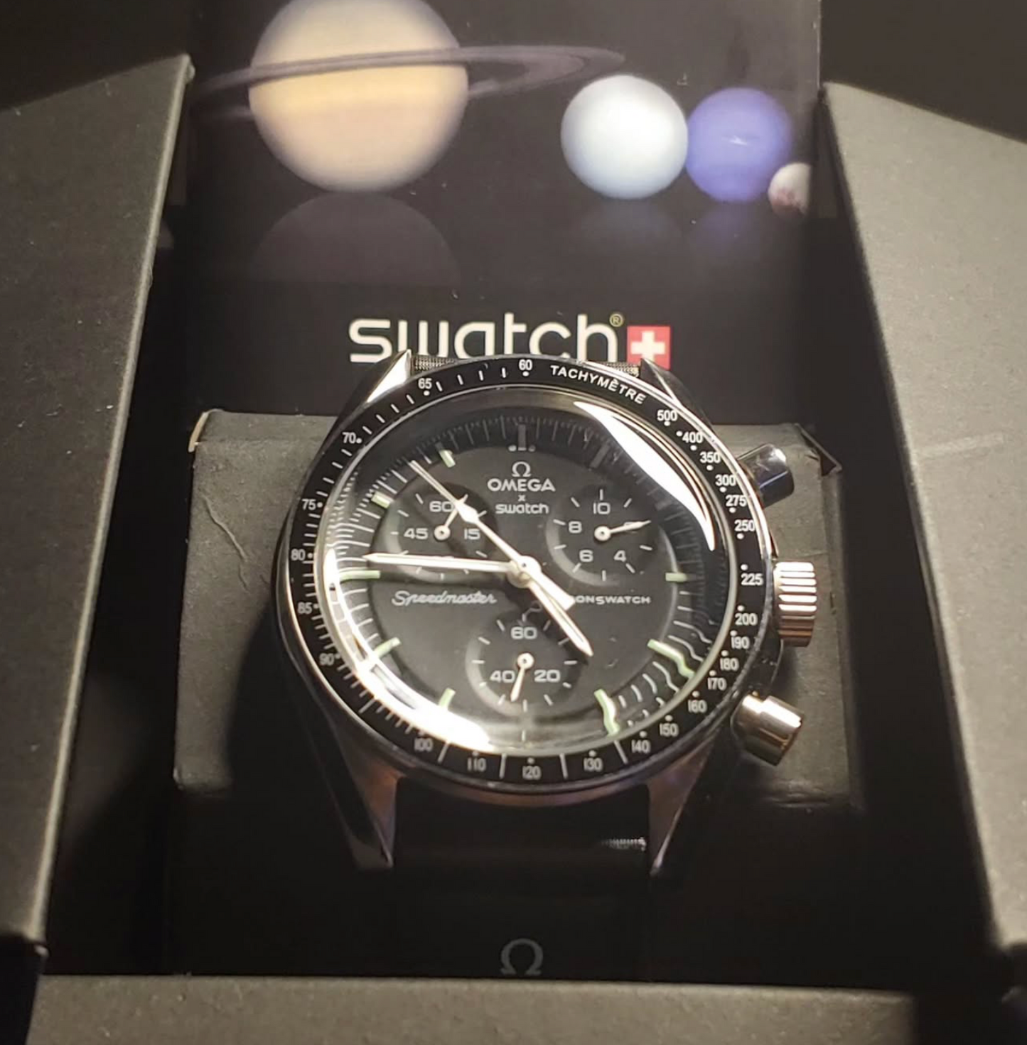 Omega X Swatch Mission to the Moon MoonSwatch in metal case
